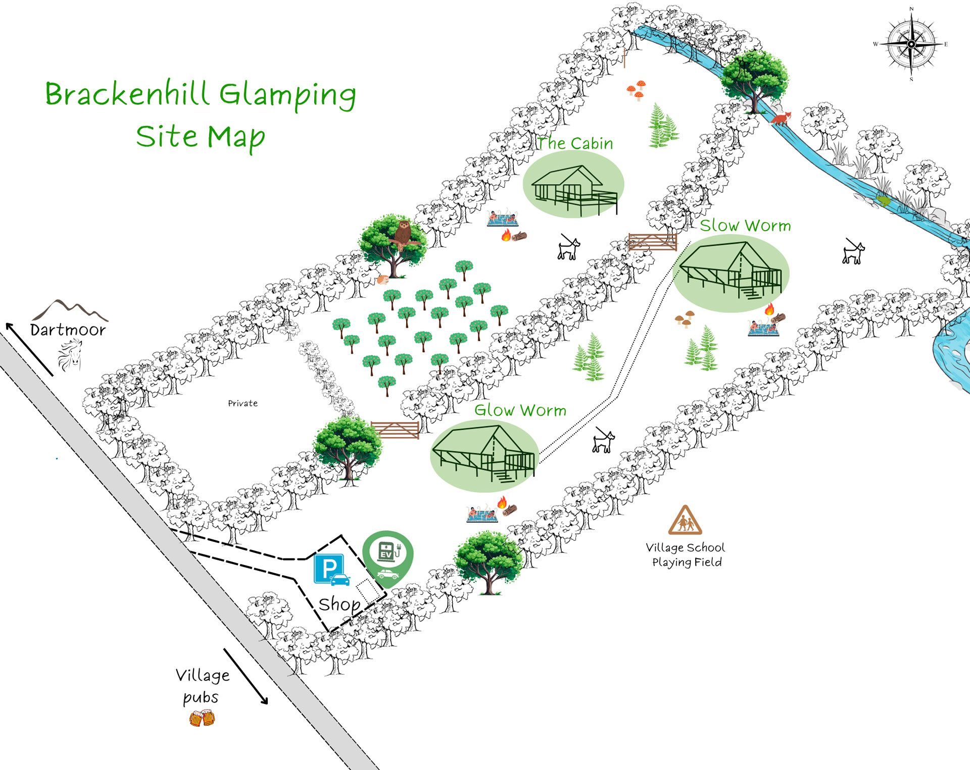brackenhill glamping devon map