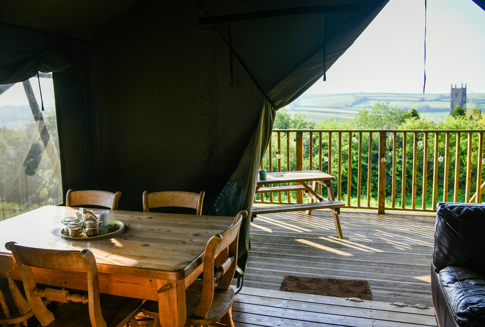 Glamping kitchen Devon